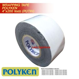 Jual Wrapping Tape Polyken Putih 4 Inch x 200 Feet Berkualitas
