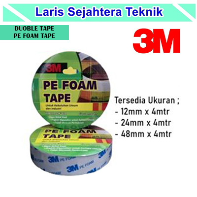 Jual Double Tape 3M 1600TG Pe Foam 24 mm x 4 Mtr Berkualitas
