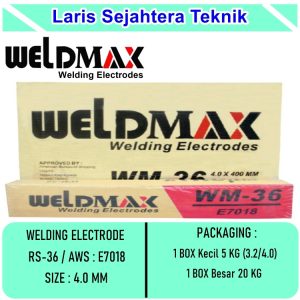 Jual Elektroda Las Weldmax RS-36 4.0mm Berkulaitas