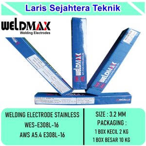 Jual Kawat las Weldmax WES E-308L-16 3.2mm Berkulaitas