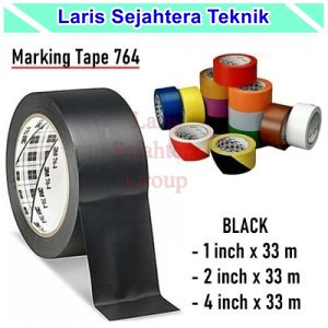 Jual Lakban Lantai-Floor Marking Tape 3M Hitam 764 Berkualitas