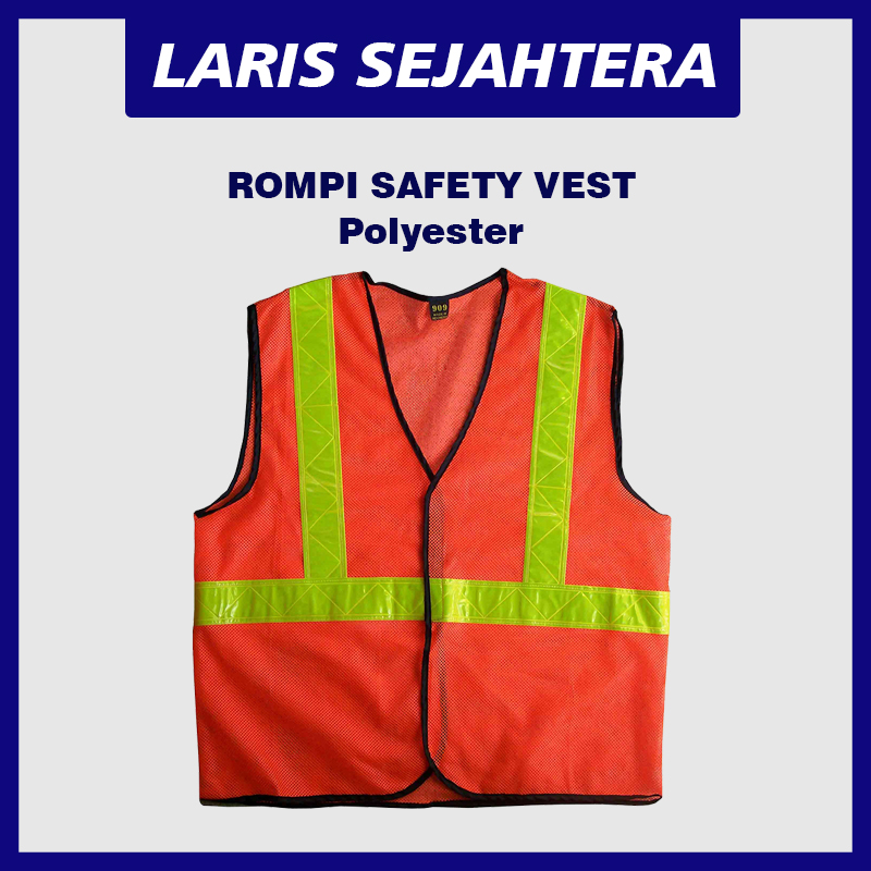 Jual Rompi Safety Polyester Reflective Light Oren