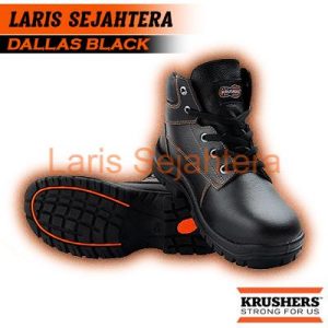 Jual Sepatu Safety Krusher Dallas Black Berkualitas