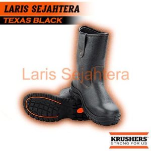 Jual Sepatu Safety Krusher Texas Black Berkualitas