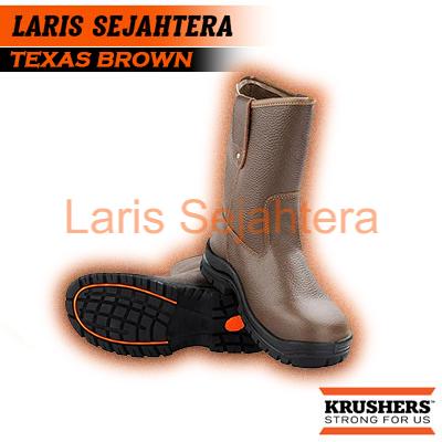 Jual Sepatu Safety Krusher Texas Brown Berkualitas