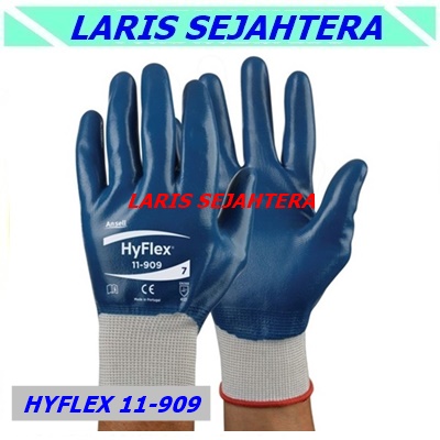 Jual Coated Nitrile Glove Ansell Hyflex 11-909